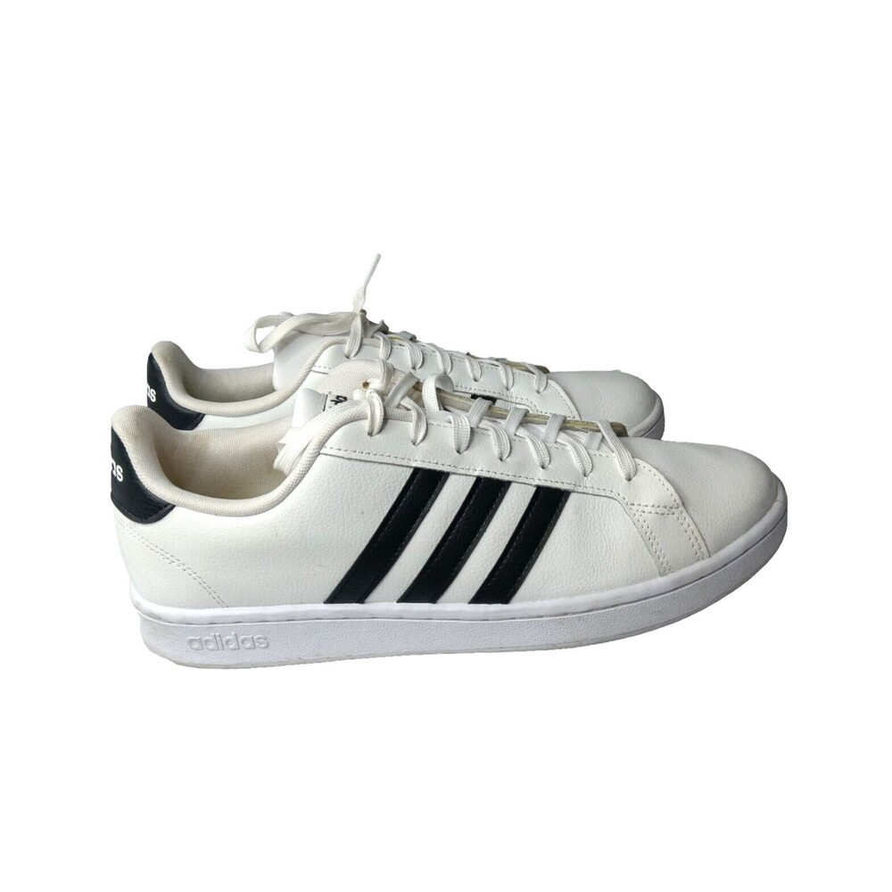 Adidas Grand Court Tennis Shoes Men's Size 12 Sneakers White Black F36392
